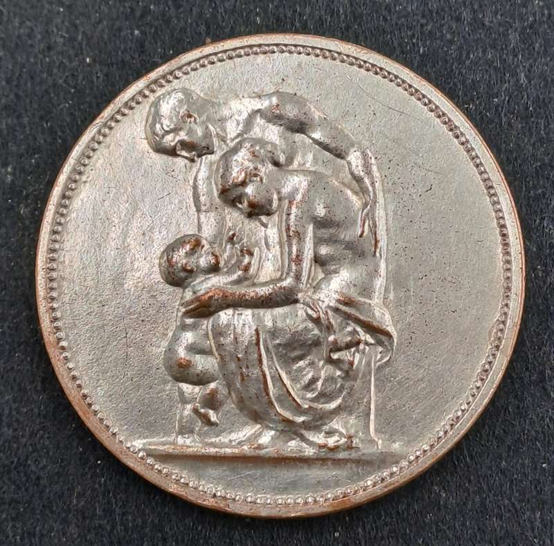 Antique Children`s Lucky Coin Norway - Norwegian Woman`s Sanitation Association Medal