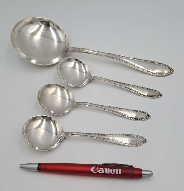 Vintage Silver plated EP.N.S Spoons 3 x 13,2cm x 4,4cm and 1 x 21,2cm x 7,7cm
