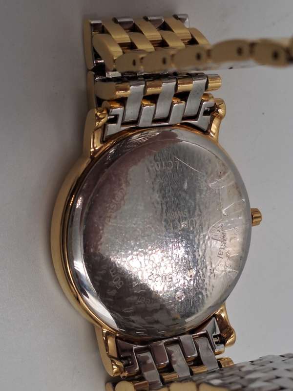 Pre-owned Swiss Made Men`s Maurice Lacroix LC1057-YP016 gold plated Sapphire Crystal Quartz watch