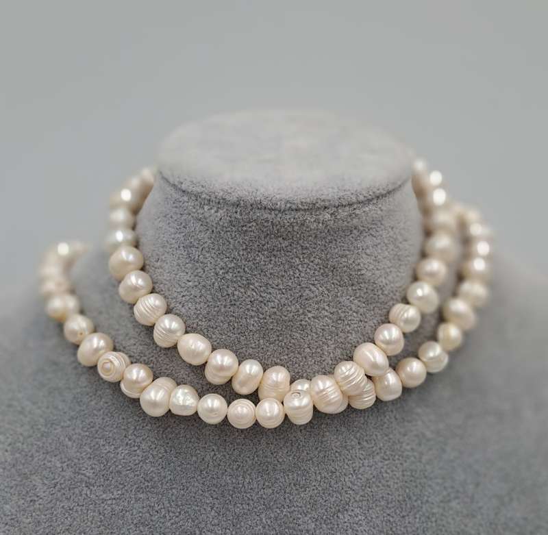 Vintage 74cm Genuine Pearl Necklace -10mm-12mm pearls