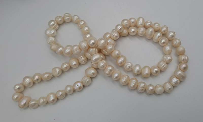 Vintage 74cm Genuine Pearl Necklace -10mm-12mm pearls