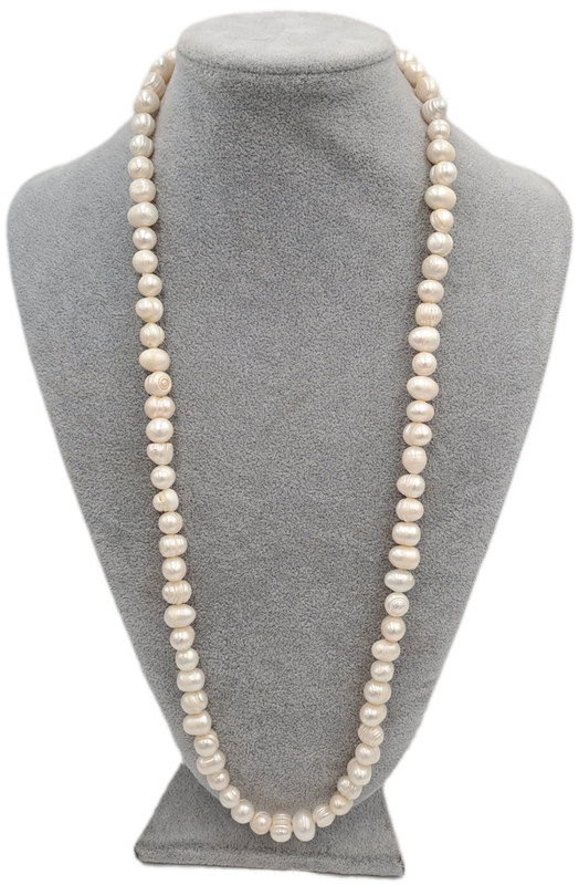 Vintage 74cm Genuine Pearl Necklace -10mm-12mm pearls