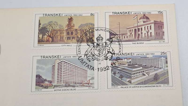 1982 Transkei Umtata Centenary- 1st day cover and Ist day Sheet