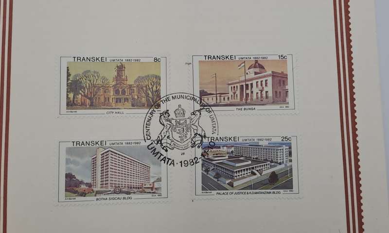 1982 Transkei Umtata Centenary- 1st day cover and Ist day Sheet