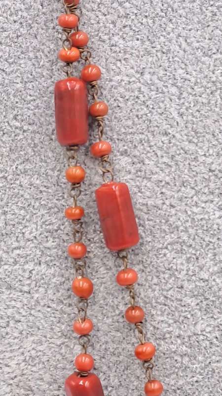140cm Coral Bead Necklace