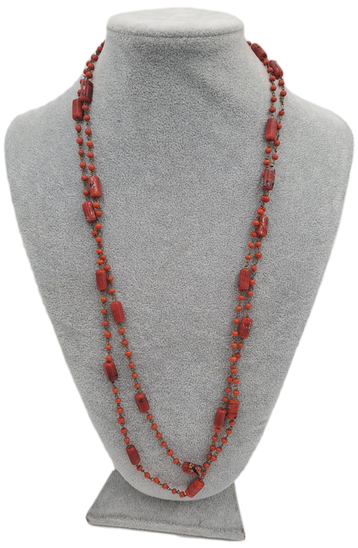 140cm Coral Bead Necklace