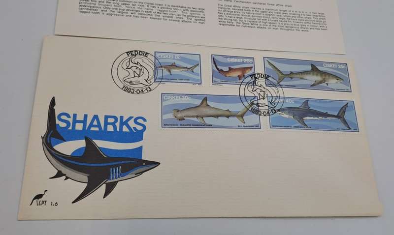 1983 Ciskei-Peddie- Ist day Cover and 1st Day Sheet - Sharks
