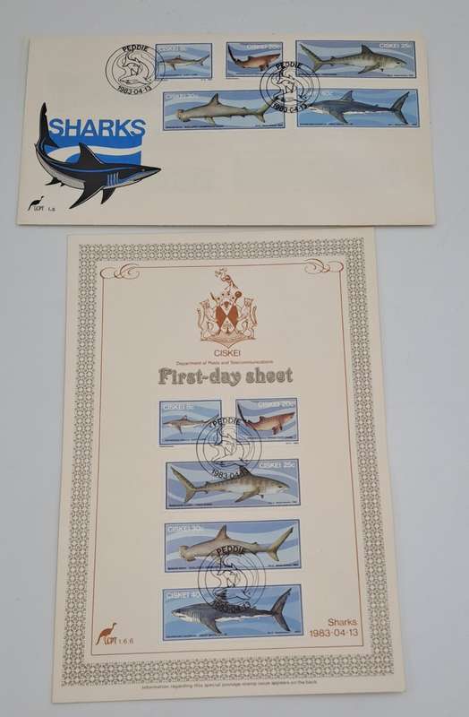 1983 Ciskei-Peddie- Ist day Cover and 1st Day Sheet - Sharks