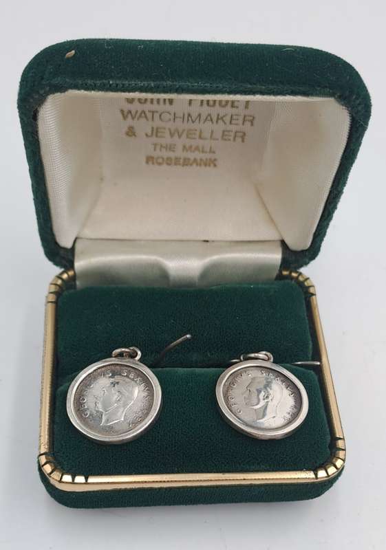 Vintage Silver Earings - with 1948 and 1952 Silver Tickey`s