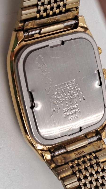 Pre-owned Vintage Citizen Analogue -Digital Alarm Quartz watch -Working