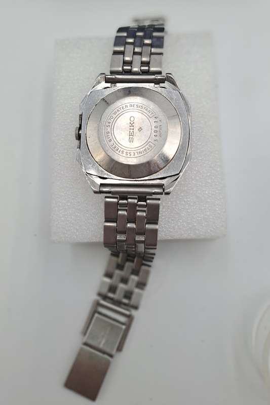 Vintage 1973 Seiko Automatic Mens Watch  Working -See condition -6119-5470 Sn.340014