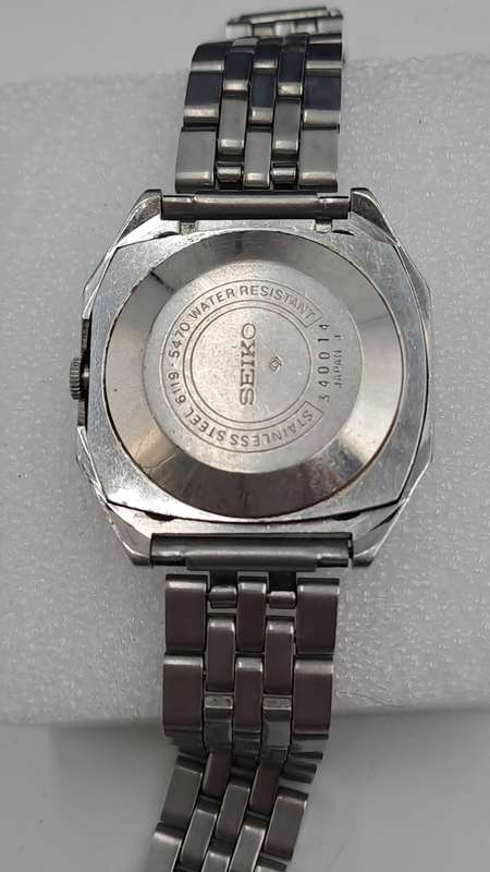 Vintage 1973 Seiko Automatic Mens Watch  Working -See condition -6119-5470 Sn.340014