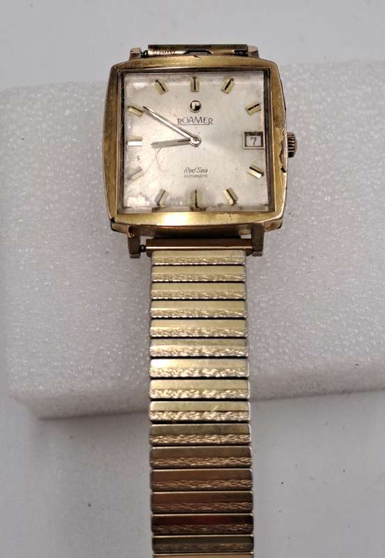 Vintage 1970's Roamer RED SEA Automatic Mens Watch - Working -See condition -