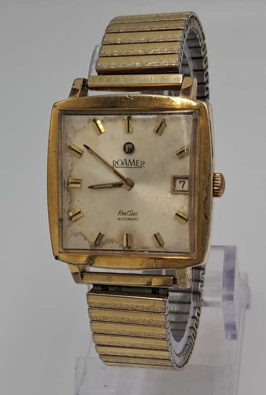 Vintage 1970's Roamer RED SEA Automatic Mens Watch - Working -See condition -