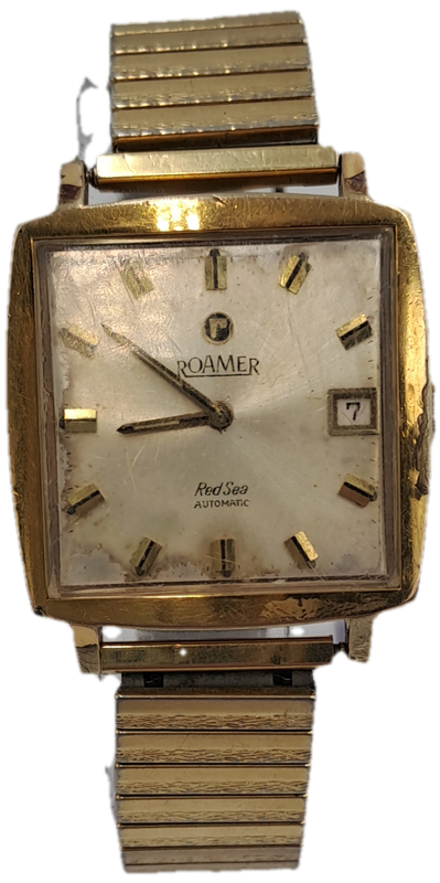 Vintage 1970's Roamer RED SEA Automatic Mens Watch - Working -See condition -