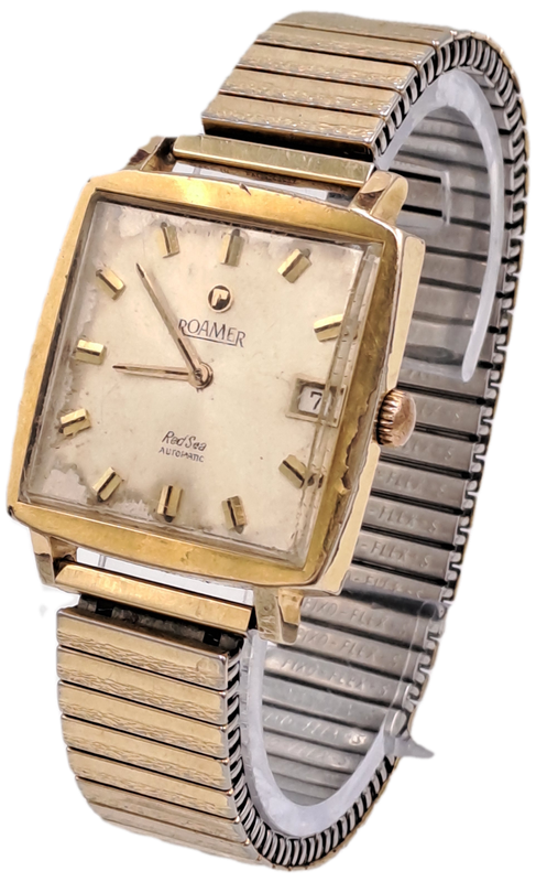 Vintage 1970's Roamer RED SEA Automatic Mens Watch - Working -See condition -