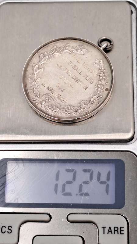 1972 Sterling Silver Vaal United Football Club-National Football Leaque Medal  -D.Mallinder