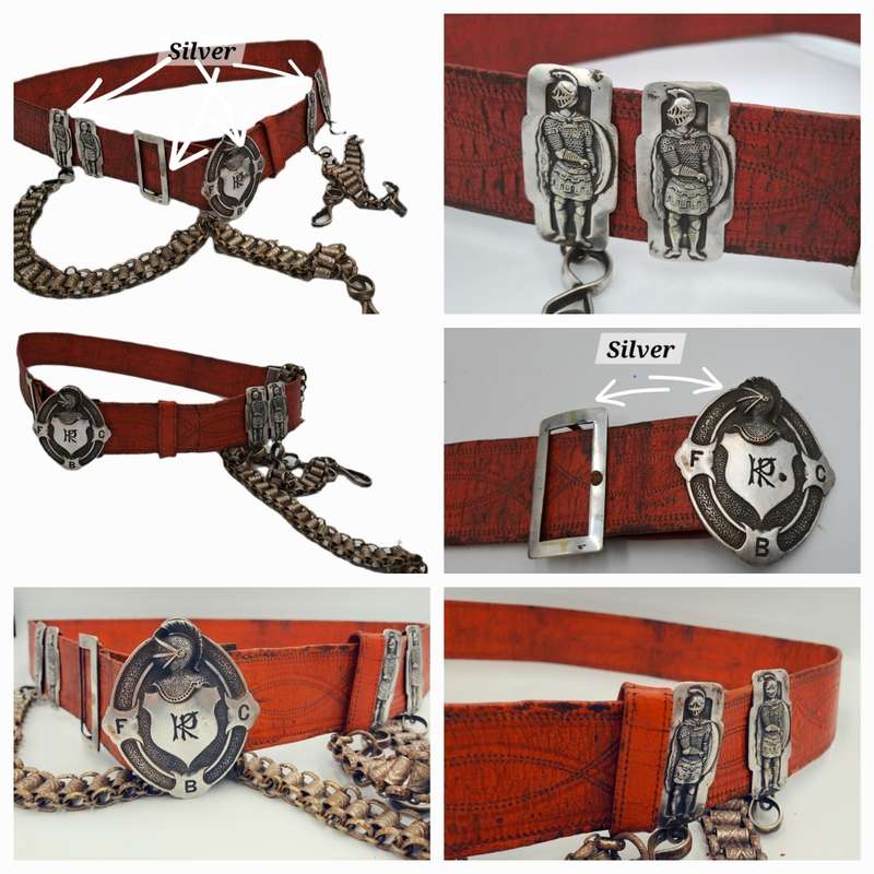 Antique 1800's Knights of Pythias FCB Victorian Ceremonial sword +Scabbard + Belt-Silver decorations