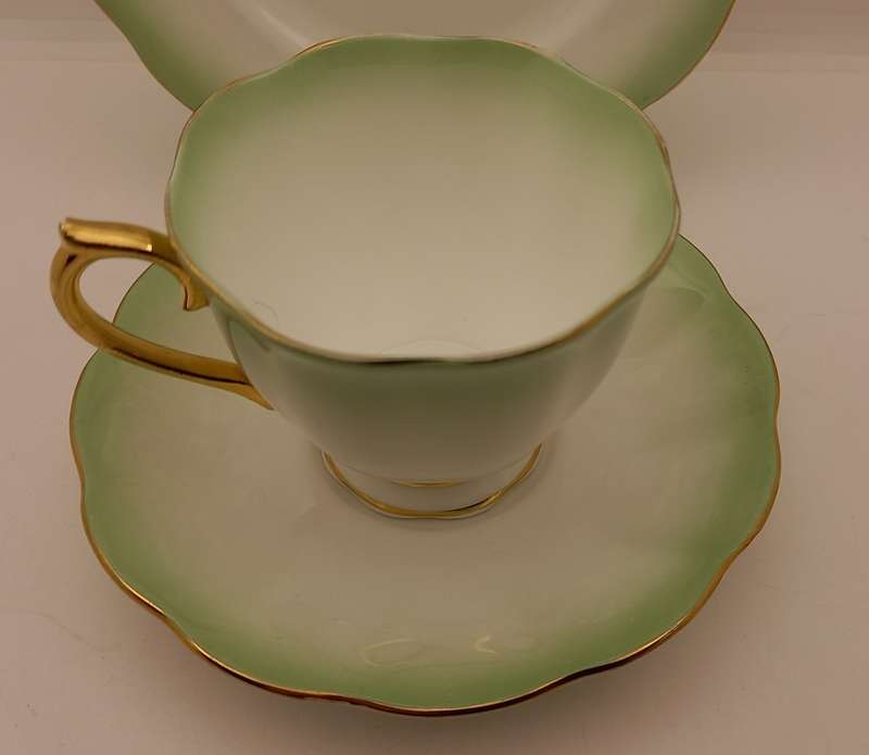 Vintage Royal Albert Rainbow Green Tea Trio.