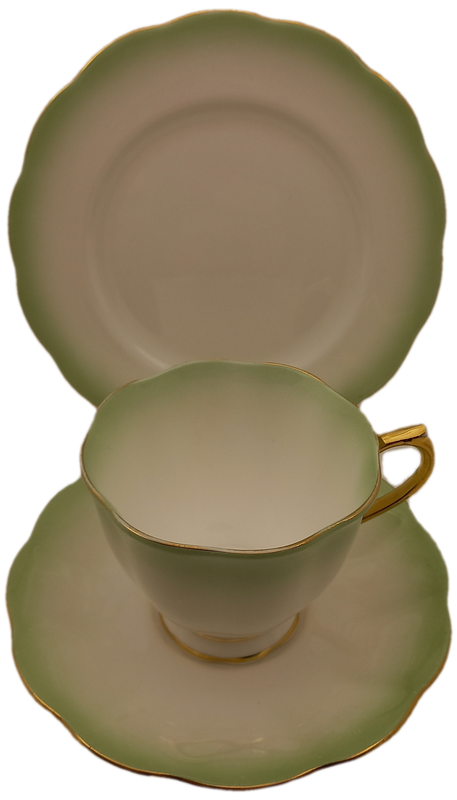 Vintage Royal Albert Rainbow Green Tea Trio.