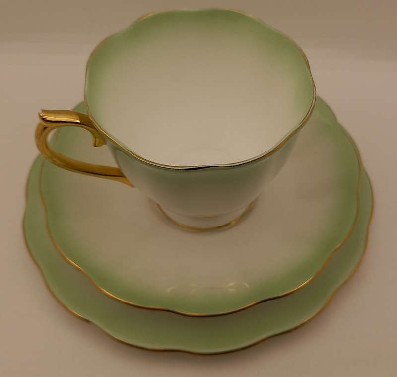 Vintage Royal Albert Rainbow Green Tea Trio.