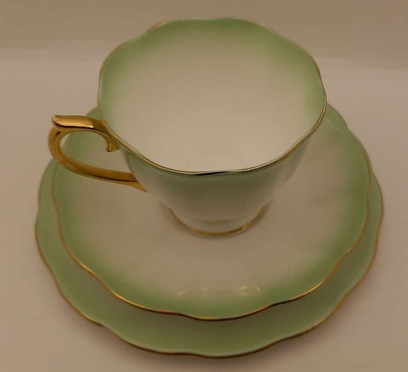 Vintage Royal Albert Rainbow Green Tea Trio.