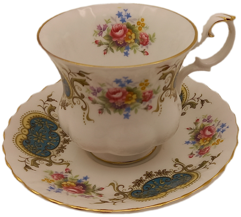 Vintage Royal Albert Berkeley coffee Duo (Cup has 2 hairline cracks  )