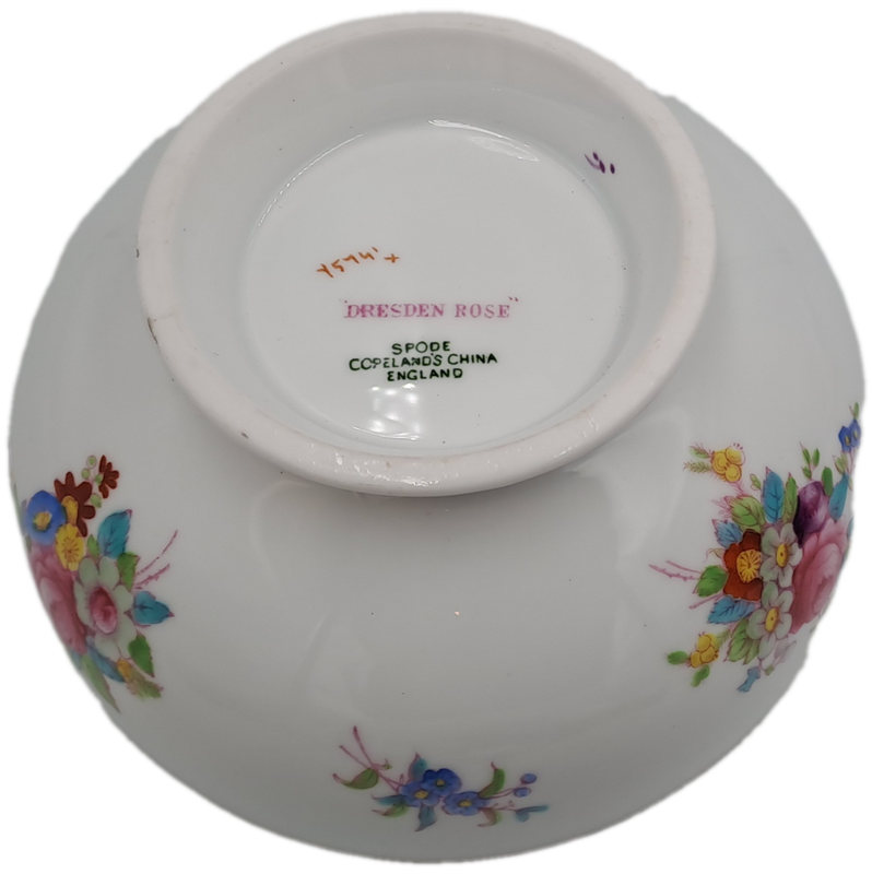 Vintage "Dresden Rose" Large Sugar Bowl by Spode Copeland's China England 70x130mm
