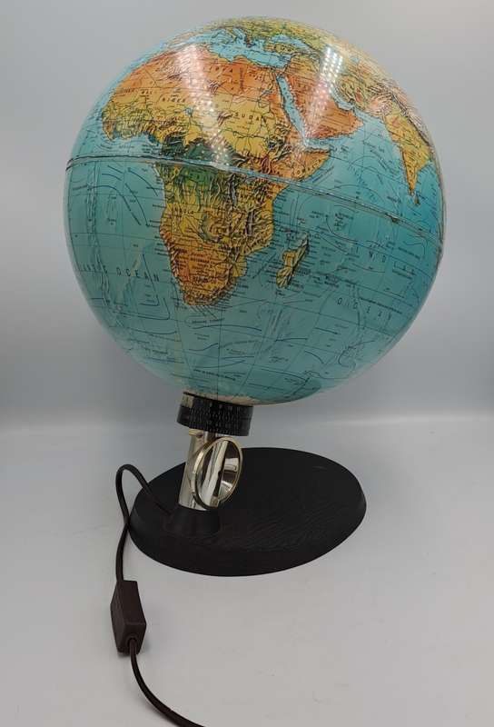Large Vintage Globe Light -Light is working - Rotate by hand