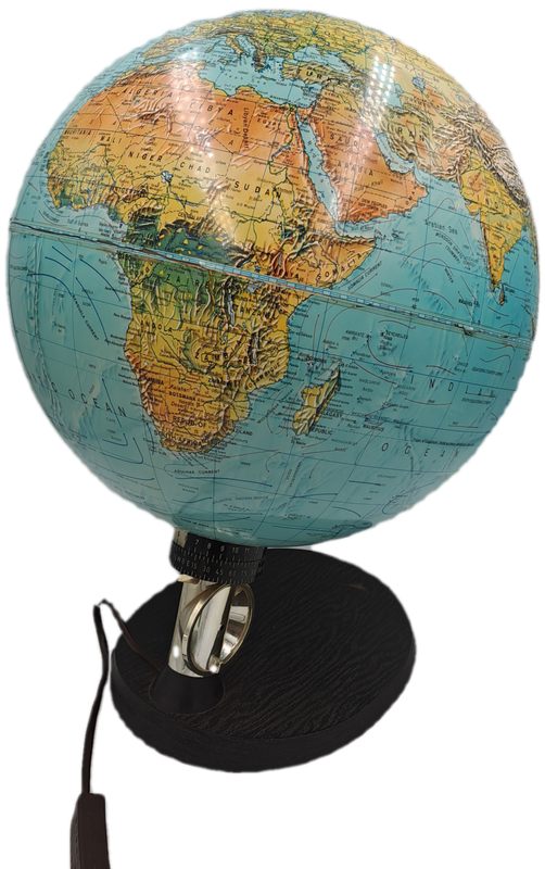 Large Vintage Globe Light -Light is working - Rotate by hand