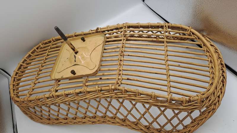 Antique Hanson Nursery (Baby) Scale with Original Bamboo Basket -Working