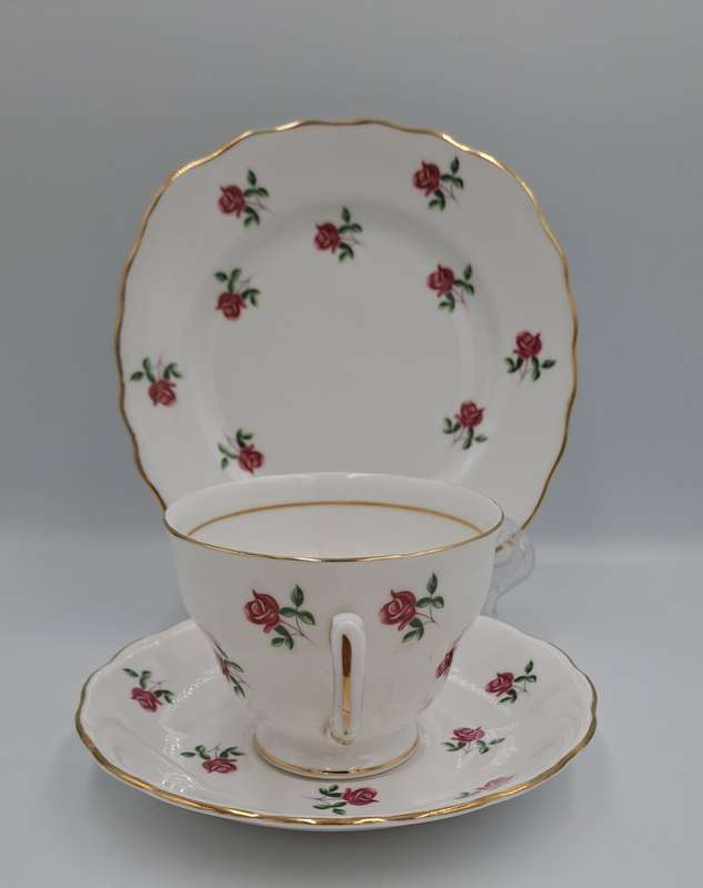 Vintage COLCLOUGH Bone China TRIO Made in England   ( 6 Available) Excellent Condition