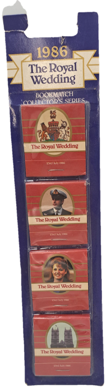1986  Andrew & Fergie Royal Wedding Bookmatch Set - Collector Series