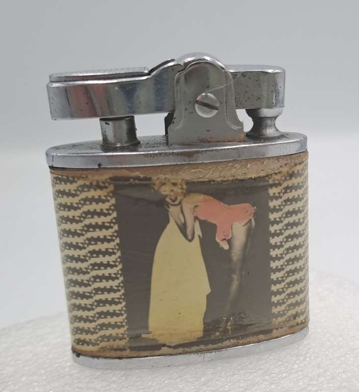 Vintage 1950'2 Hadson Lighter - with Pin-Ups on Both sides - By M.H.MFG.Co-need restoration