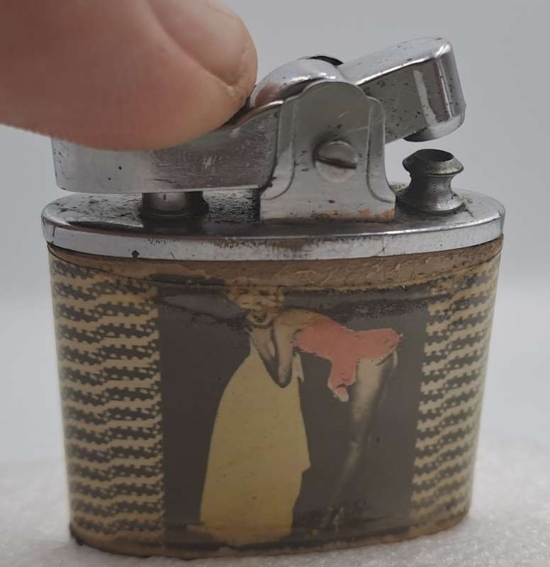 Vintage 1950'2 Hadson Lighter - with Pin-Ups on Both sides - By M.H.MFG.Co-need restoration