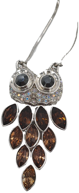 A Nicky Butler Necklace -Owl Pendant with Gemstones