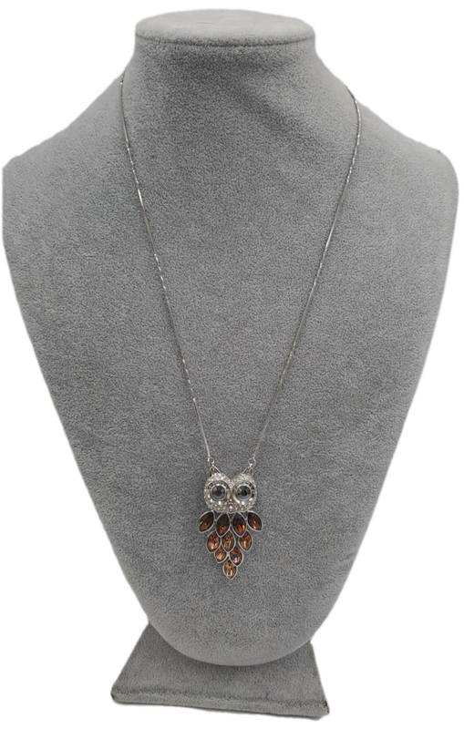 A Nicky Butler Necklace -Owl Pendant with Gemstones