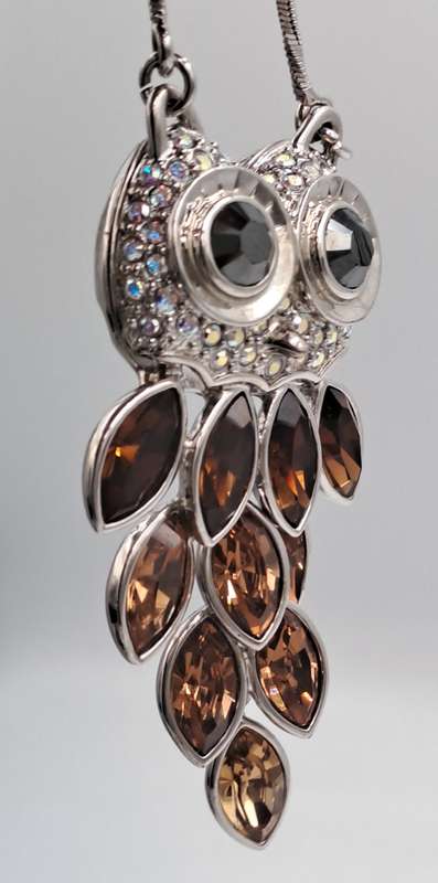 A Nicky Butler Necklace -Owl Pendant with Gemstones