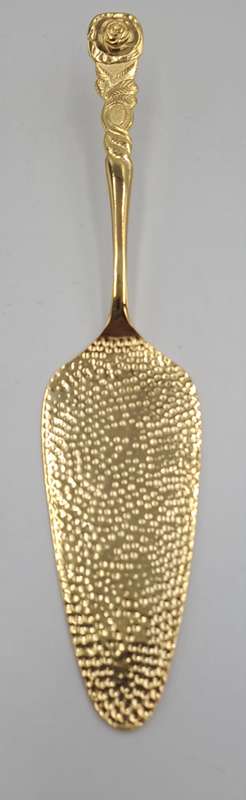 Boxed WILD ROSE Gold Plated Cake server By Greensons