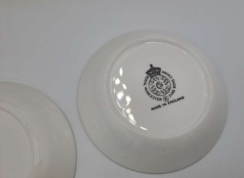 A pair of Vintage Royal Worcester Bone China Pin dishes -Boxed