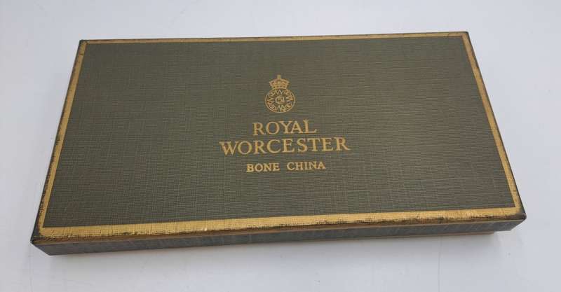 A pair of Vintage Royal Worcester Bone China Pin dishes -Boxed