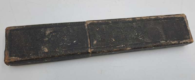 Vintage WALD -SOLINGEN Prima Bur cut throat razor - made in Germany with Box