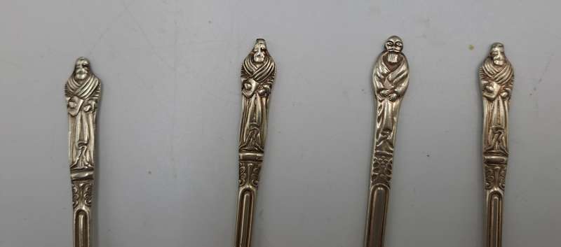 6 Vintage E.P.N.S Silver Plate Sheffield England APOSTEL Forks 11,2cm