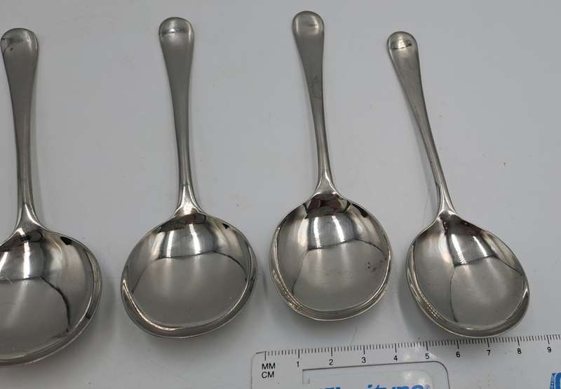 4 Vintage Resilco Rustless Nickel Silver Spoons -Sheffield