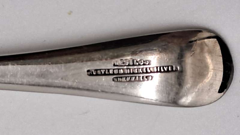 4 Vintage Resilco Rustless Nickel Silver Spoons -Sheffield