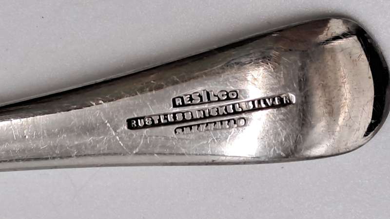 4 Vintage Resilco Rustless Nickel Silver Spoons -Sheffield