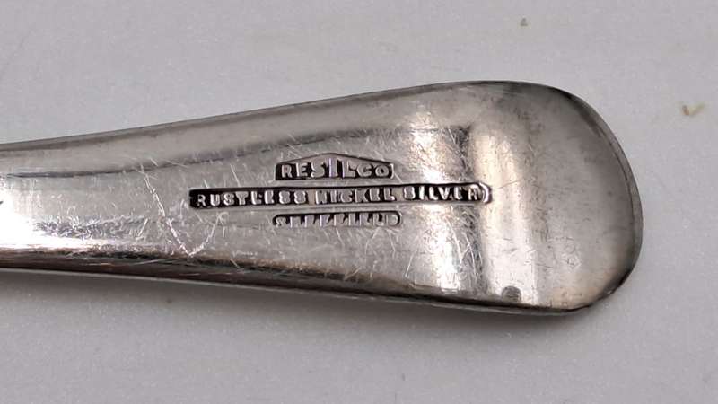 4 Vintage Resilco Rustless Nickel Silver Spoons -Sheffield
