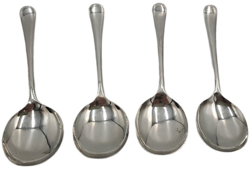 4 Vintage Resilco Rustless Nickel Silver Spoons -Sheffield
