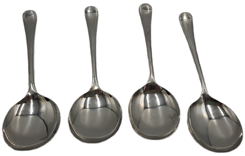 4 Vintage Resilco Rustless Nickel Silver Spoons -Sheffield