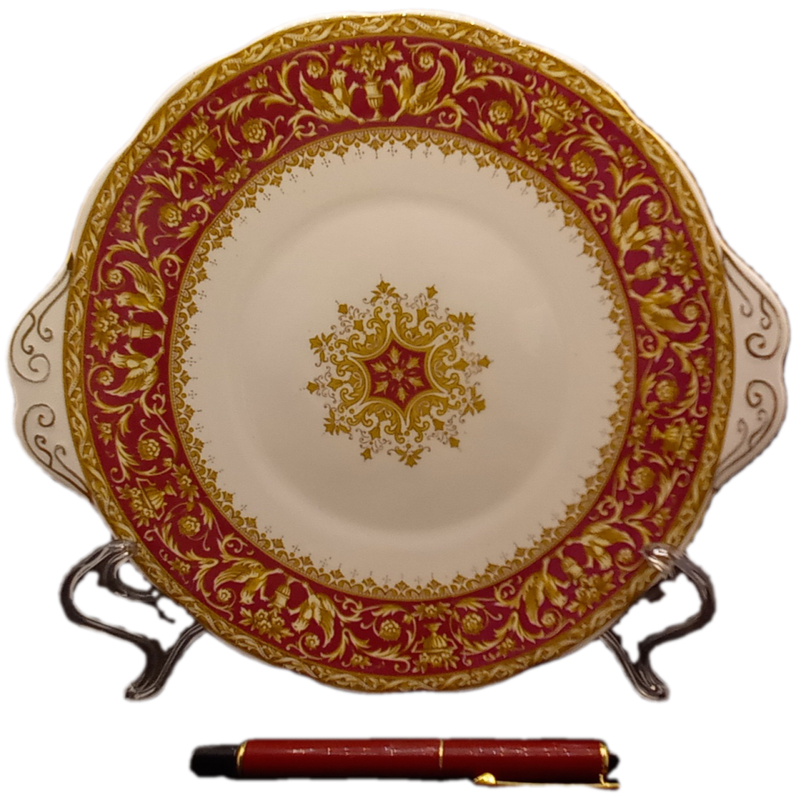 Vintage 1950's Royal Albert FLORENTINE Cake Plate Bone China England 265x226mm